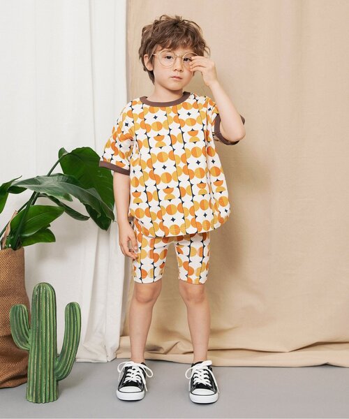 BREEZE（ブリーズ）の「【リンク】イロイロ総柄サイクルハーフパンツ_セットアップ可（その他パンツ・キッズ・キャメル/レッド/グリーン/キナリ・100/90/80/130/120/110）」の7枚目の写真