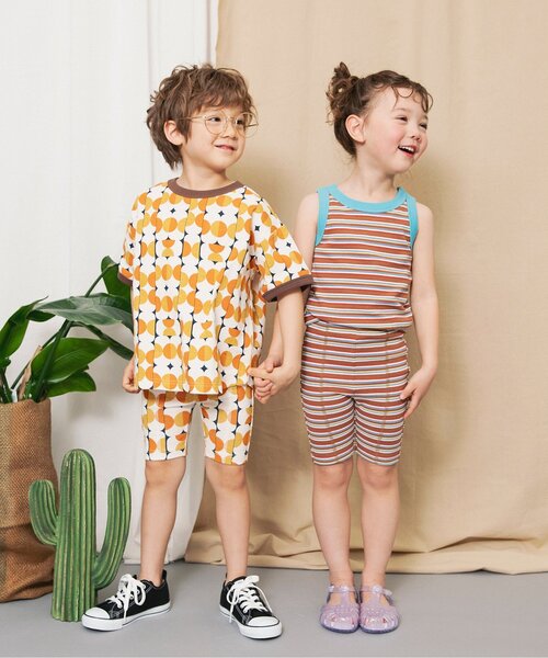 BREEZE（ブリーズ）の「【リンク】イロイロ総柄サイクルハーフパンツ_セットアップ可（その他パンツ・キッズ・キャメル/レッド/グリーン/キナリ・100/90/80/130/120/110）」の9枚目の写真