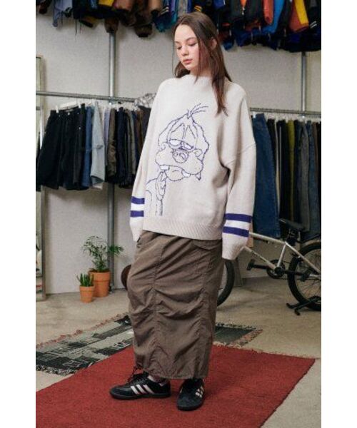 Retriever Club（レトリーバークラブ）の「SLEEPING DOG KNIT [WARM GRAY]（ニット/セーター・レディース・その他・LARGE）」の4枚目の写真