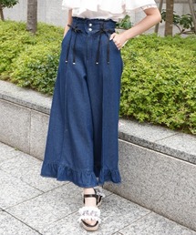 axes femme POETIQUE | ハイウエストワイドデニムPT(その他パンツ)
