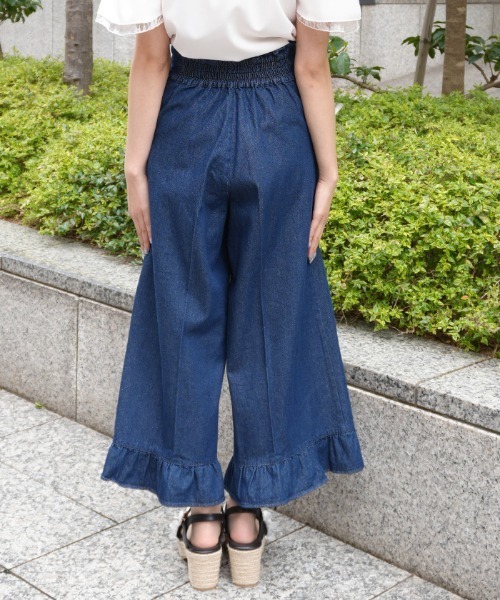 axes femme POETIQUE(アクシーズファムポエティック)の「ハイウエストワイドデニムPT(その他パンツ・レディース・インディゴブルー/ワンウォッシュ・MEDIUM)」の5枚目の写真