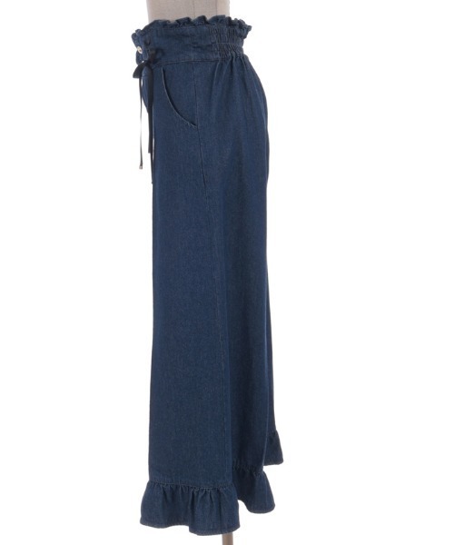 axes femme POETIQUE(アクシーズファムポエティック)の「ハイウエストワイドデニムPT(その他パンツ・レディース・インディゴブルー/ワンウォッシュ・MEDIUM)」の15枚目の写真
