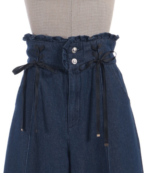 axes femme POETIQUE(アクシーズファムポエティック)の「ハイウエストワイドデニムPT(その他パンツ・レディース・インディゴブルー/ワンウォッシュ・MEDIUM)」の19枚目の写真