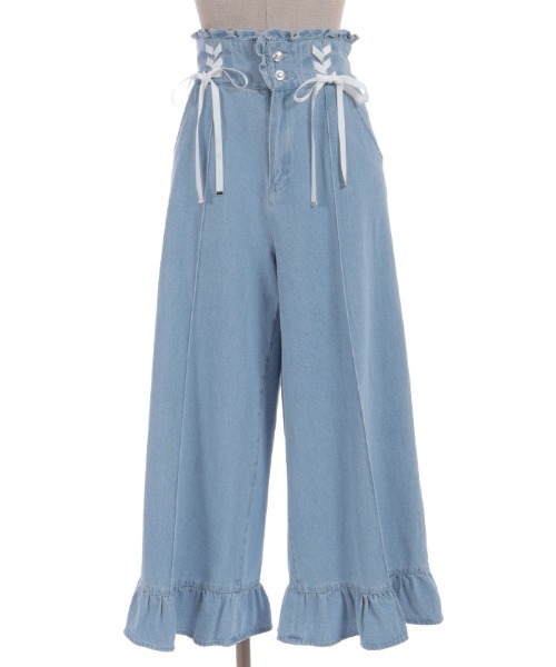 axes femme POETIQUE(アクシーズファムポエティック)の「ハイウエストワイドデニムPT(その他パンツ・レディース・インディゴブルー/ワンウォッシュ・MEDIUM)」の21枚目の写真