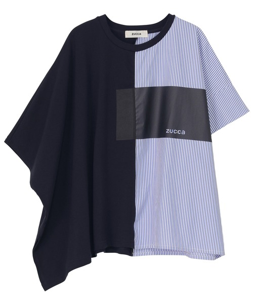 ZUCCa(ズッカ)の「スクエアロゴジャージィー(Tシャツ/カットソー・レディース・ネイビー/ライトグレー/ホワイト/ブラック・M size)」の4枚目の写真
