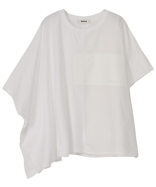 ZUCCa(ズッカ)の「スクエアロゴジャージィー(Tシャツ/カットソー・レディース・ネイビー/ライトグレー/ホワイト/ブラック・M size)」の1枚目の写真