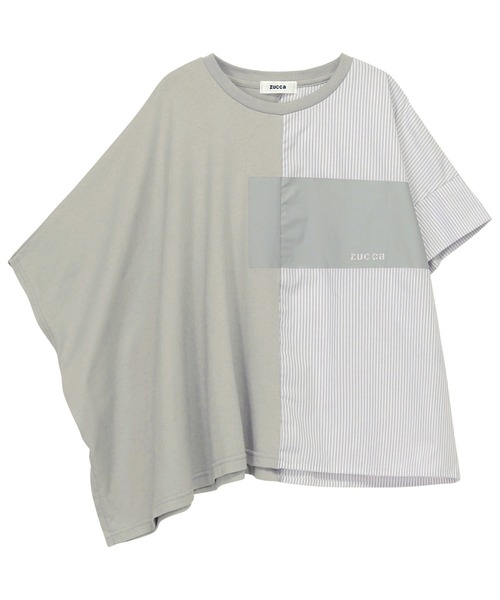 ZUCCa(ズッカ)の「スクエアロゴジャージィー(Tシャツ/カットソー・レディース・ネイビー/ライトグレー/ホワイト/ブラック・M size)」の3枚目の写真
