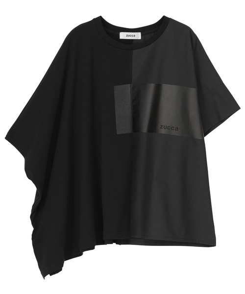 ZUCCa(ズッカ)の「スクエアロゴジャージィー(Tシャツ/カットソー・レディース・ネイビー/ライトグレー/ホワイト/ブラック・M size)」の2枚目の写真
