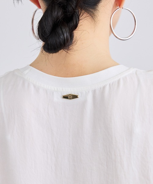 SALON adam et rope'(サロン アダム エ ロペ)の「ブライトツイルタンクトップ / セットアップ対応・ドライタッチ(Tシャツ/カットソー・レディース・ブラウン/ホワイト/ブラック・FREE)」の9枚目の写真