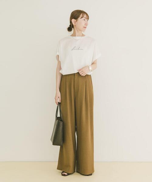 ITEMS URBANRESEARCH（アイテムズ アーバンリサーチ）の「『接触冷感/UVカット』シルケット半袖プリントTシャツ(楽着シリーズ)（Tシャツ/カットソー・レディース・モカ/ホワイト/ブラック/ミント・FREE）」の21枚目の写真