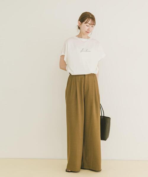ITEMS URBANRESEARCH（アイテムズ アーバンリサーチ）の「『接触冷感/UVカット』シルケット半袖プリントTシャツ(楽着シリーズ)（Tシャツ/カットソー・レディース・モカ/ホワイト/ブラック/ミント・FREE）」の22枚目の写真
