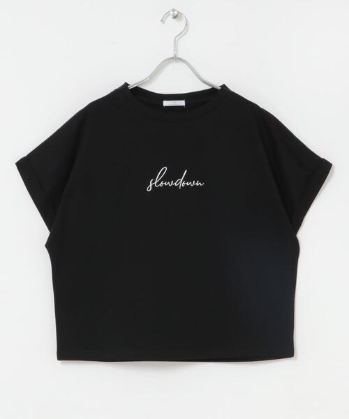 ITEMS URBANRESEARCH（アイテムズ アーバンリサーチ）の「『接触冷感/UVカット』シルケット半袖プリントTシャツ(楽着シリーズ)（Tシャツ/カットソー・レディース・モカ/ホワイト/ブラック/ミント・FREE）」の10枚目の写真