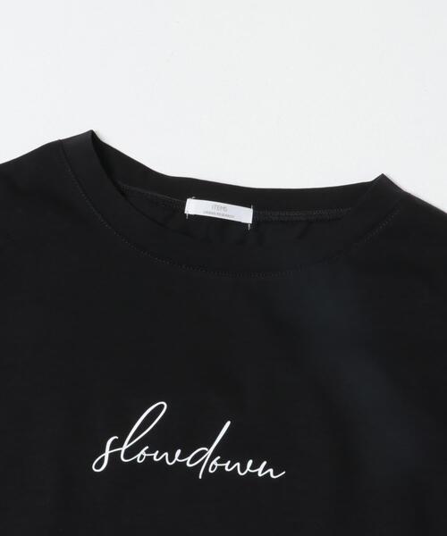 ITEMS URBANRESEARCH（アイテムズ アーバンリサーチ）の「『接触冷感/UVカット』シルケット半袖プリントTシャツ(楽着シリーズ)（Tシャツ/カットソー・レディース・モカ/ホワイト/ブラック/ミント・FREE）」の11枚目の写真
