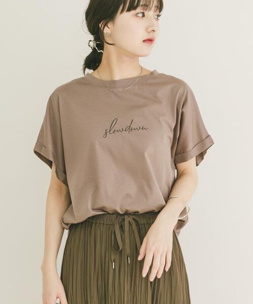 ITEMS URBANRESEARCH（アイテムズ アーバンリサーチ）の「『接触冷感/UVカット』シルケット半袖プリントTシャツ(楽着シリーズ)（Tシャツ/カットソー・レディース・モカ/ホワイト/ブラック/ミント・FREE）」の17枚目の写真