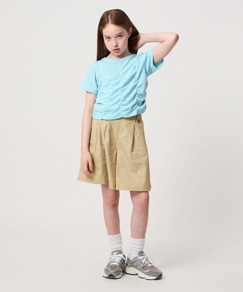 green label relaxing(グリーンレーベルリラクシング)の「【WEB限定】シャーリング Tシャツ / キッズ 100cm-160cm(Tシャツ/カットソー・キッズ・ライム/オレンジ/ライトブルー・100cm/160cm/140cm/150cm/130cm/110cm/120cm)」の13枚目の写真