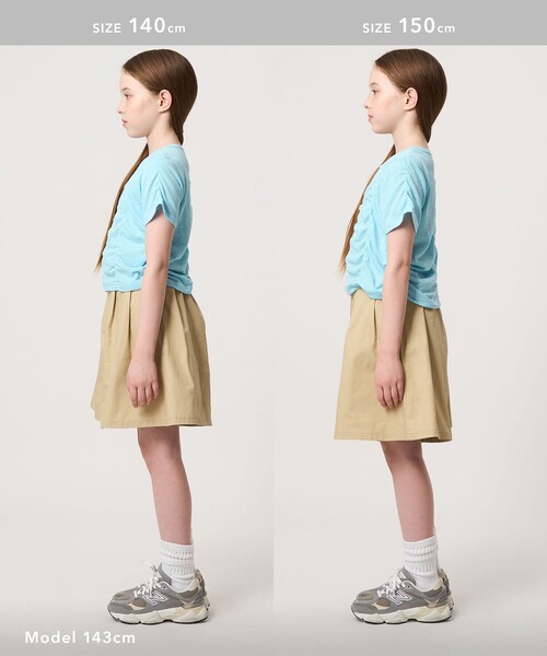 green label relaxing(グリーンレーベルリラクシング)の「【WEB限定】シャーリング Tシャツ / キッズ 100cm-160cm(Tシャツ/カットソー・キッズ・ライム/オレンジ/ライトブルー・100cm/160cm/140cm/150cm/130cm/110cm/120cm)」の15枚目の写真