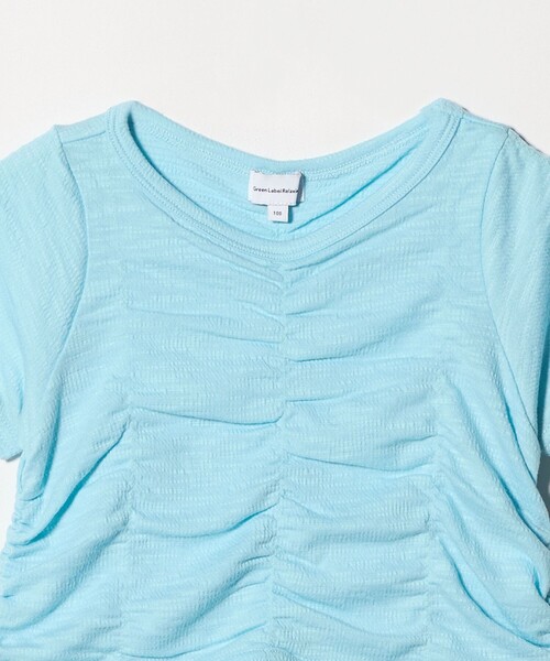 green label relaxing(グリーンレーベルリラクシング)の「【WEB限定】シャーリング Tシャツ / キッズ 100cm-160cm(Tシャツ/カットソー・キッズ・ライム/オレンジ/ライトブルー・100cm/160cm/140cm/150cm/130cm/110cm/120cm)」の19枚目の写真