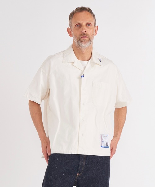 Maison MIHARA YASUHIRO（メゾンミハラヤスヒロ）の「【in・stru(men-tal).】HIGH DENSITY OX SS SHIRTS（シャツ/ブラウス・メンズ・ホワイト/ブラック・48/46/44）」の2枚目の写真