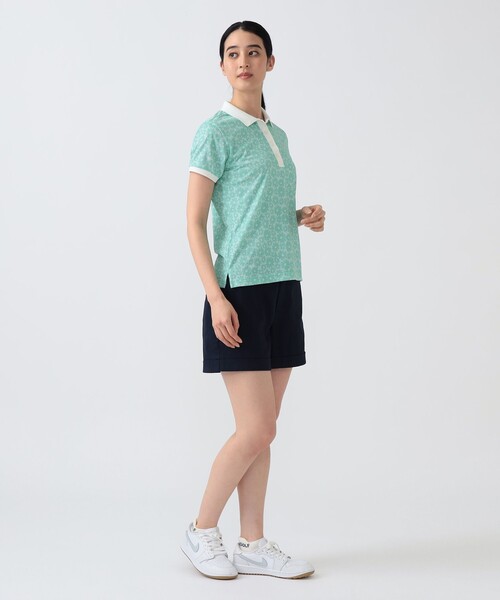 BEAMS GOLF(ビームスゴルフ)の「PURPLE LABEL / シャドー フラワープリント ポロシャツ(ポロシャツ・レディース・ミント/ブルー・SMALL/MEDIUM/LARGE)」の21枚目の写真