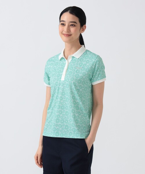 BEAMS GOLF(ビームスゴルフ)の「PURPLE LABEL / シャドー フラワープリント ポロシャツ(ポロシャツ・レディース・ミント/ブルー・SMALL/MEDIUM/LARGE)」の20枚目の写真