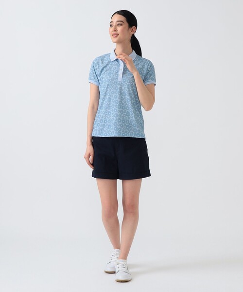 BEAMS GOLF(ビームスゴルフ)の「PURPLE LABEL / シャドー フラワープリント ポロシャツ(ポロシャツ・レディース・ミント/ブルー・SMALL/MEDIUM/LARGE)」の15枚目の写真