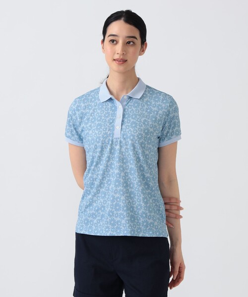 BEAMS GOLF(ビームスゴルフ)の「PURPLE LABEL / シャドー フラワープリント ポロシャツ(ポロシャツ・レディース・ミント/ブルー・SMALL/MEDIUM/LARGE)」の14枚目の写真