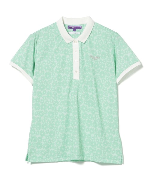 BEAMS GOLF(ビームスゴルフ)の「PURPLE LABEL / シャドー フラワープリント ポロシャツ(ポロシャツ・レディース・ミント/ブルー・SMALL/MEDIUM/LARGE)」の13枚目の写真