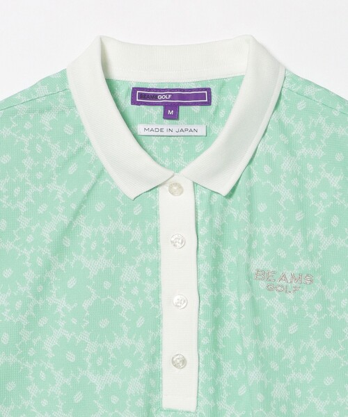 BEAMS GOLF(ビームスゴルフ)の「PURPLE LABEL / シャドー フラワープリント ポロシャツ(ポロシャツ・レディース・ミント/ブルー・SMALL/MEDIUM/LARGE)」の12枚目の写真
