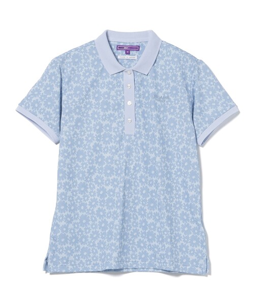 BEAMS GOLF(ビームスゴルフ)の「PURPLE LABEL / シャドー フラワープリント ポロシャツ(ポロシャツ・レディース・ミント/ブルー・SMALL/MEDIUM/LARGE)」の6枚目の写真