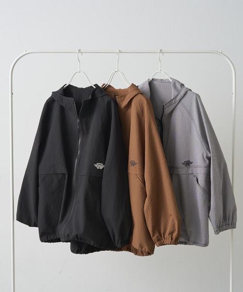 PUAL CE CIN（ピュアルセシン）の「【WEB限定／セットアップ対応】UVカット・撥水加工 水陸両用マウンテンパーカー（マウンテンパーカー・レディース・ブラック/チェック/キャメル・FREE）」の4枚目の写真