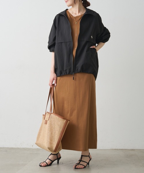 PUAL CE CIN（ピュアルセシン）の「【WEB限定／セットアップ対応】UVカット・撥水加工 水陸両用マウンテンパーカー（マウンテンパーカー・レディース・ブラック/チェック/キャメル・FREE）」の18枚目の写真