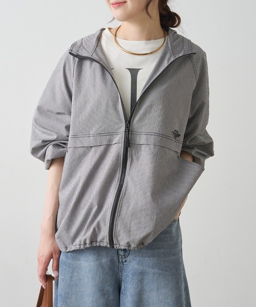 PUAL CE CIN（ピュアルセシン）の「【WEB限定／セットアップ対応】UVカット・撥水加工 水陸両用マウンテンパーカー（マウンテンパーカー・レディース・ブラック/チェック/キャメル・FREE）」の19枚目の写真