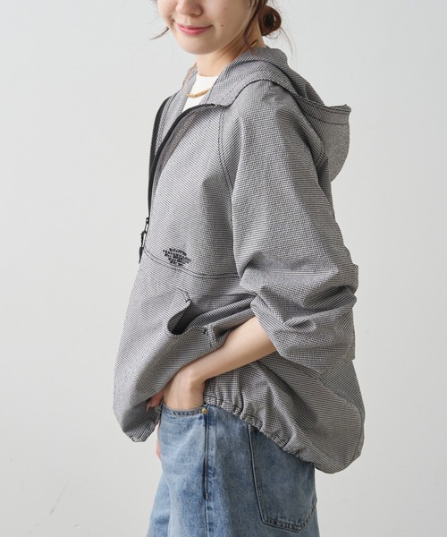PUAL CE CIN（ピュアルセシン）の「【WEB限定／セットアップ対応】UVカット・撥水加工 水陸両用マウンテンパーカー（マウンテンパーカー・レディース・ブラック/チェック/キャメル・FREE）」の20枚目の写真