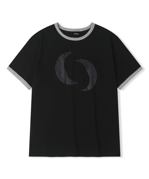 MOOVN(ムブン)の「TWIN MOON リンガー半袖Tシャツ ブラック(Tシャツ/カットソー・メンズ・その他・LARGE/SMALL/MEDIUM)」の1枚目の写真
