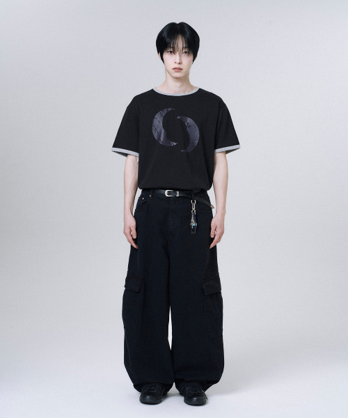MOOVN(ムブン)の「TWIN MOON リンガー半袖Tシャツ ブラック(Tシャツ/カットソー・メンズ・その他・LARGE/SMALL/MEDIUM)」の6枚目の写真