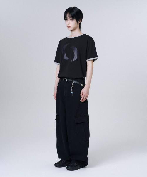 MOOVN(ムブン)の「TWIN MOON リンガー半袖Tシャツ ブラック(Tシャツ/カットソー・メンズ・その他・LARGE/SMALL/MEDIUM)」の7枚目の写真