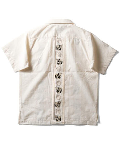 HOUSTON(ヒューストン)の「HOUSTON 刺繍キューバシャツ(虎福)(シャツ/ブラウス・レディース・ブラック/ブラウン/オフホワイト・1/0)」の4枚目の写真