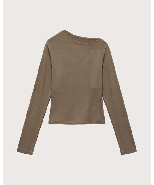 kiehtova(キエトヴァ)の「【kiehtova】VEIL DRAPE TOPS/ヴェール ドレープ トップス(Tシャツ/カットソー・レディース・カーキ/ホワイト/ブラック・FREE)」の11枚目の写真