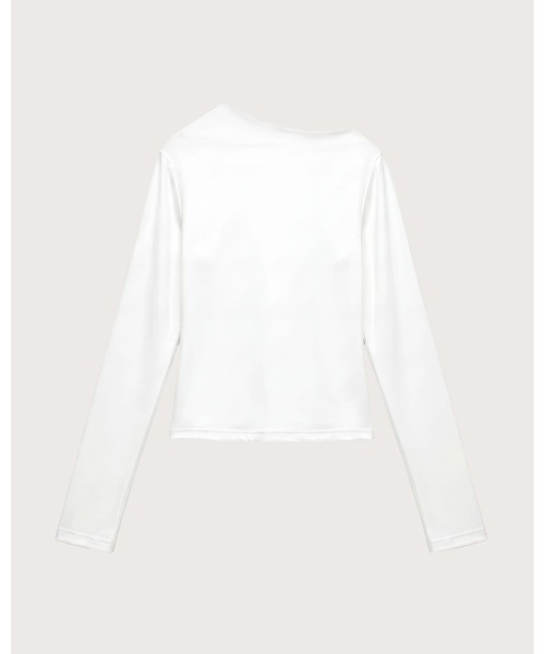 kiehtova(キエトヴァ)の「【kiehtova】VEIL DRAPE TOPS/ヴェール ドレープ トップス(Tシャツ/カットソー・レディース・カーキ/ホワイト/ブラック・FREE)」の19枚目の写真