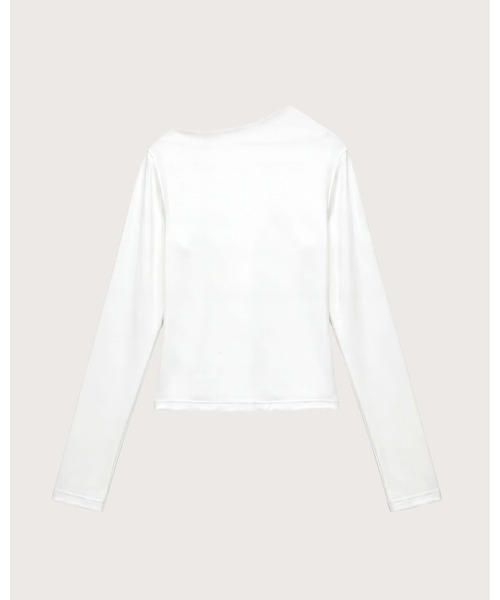kiehtova(キエトヴァ)の「【kiehtova】VEIL DRAPE TOPS/ヴェール ドレープ トップス(Tシャツ/カットソー・レディース・カーキ/ホワイト/ブラック・FREE)」の12枚目の写真