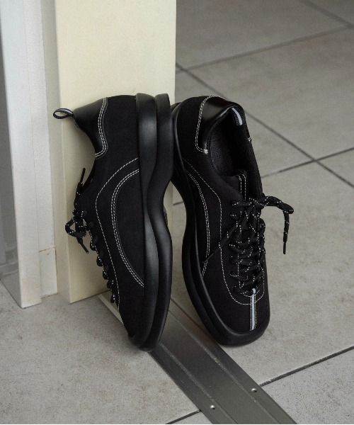 lawgy(ラウジー)の「square toe bi color stitch sneaker / スクエアトゥバイカラーステッチスニーカー(スニーカー・レディース・ホワイト/ミント/ブラック・LARGE/MEDIUM/SMALL)」の10枚目の写真