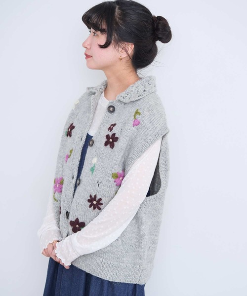 l'atelier du savon(アトリエドサボン)の「すけすけドット クルーネックロンT(Tシャツ/カットソー・レディース・アイボリー/ブラック・FREE)」の14枚目の写真