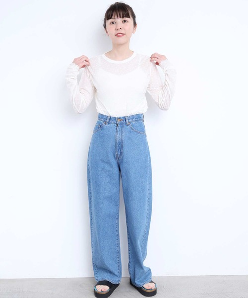 l'atelier du savon（アトリエドサボン）の「すけすけドット　クルーネックロンＴ（Tシャツ/カットソー・レディース・アイボリー/ブラック・FREE）」の18枚目の写真