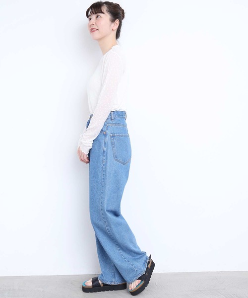 l'atelier du savon（アトリエドサボン）の「すけすけドット　クルーネックロンＴ（Tシャツ/カットソー・レディース・アイボリー/ブラック・FREE）」の20枚目の写真