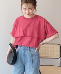 AMERICAN HOLIC | レイヤード風加工Tシャツ(Tシャツ/カットソー)