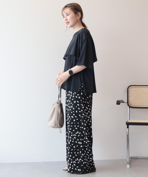 AMERICAN HOLIC（アメリカンホリック）の「レイヤード風加工Tシャツ（Tシャツ/カットソー・レディース・レッド/ブラック/ネイビー/オフホワイト・FREE）」の21枚目の写真