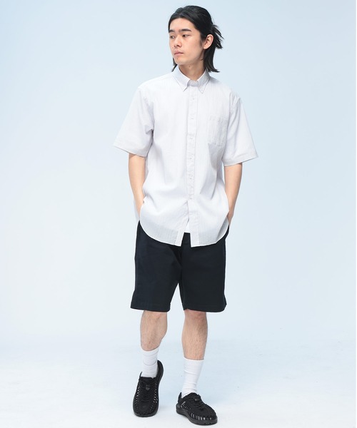 SAKAZEN(サカゼン)の「CREW (クルー) 半袖シャツ ちりめん生地 COOLMAX 高機能素材 ボタンダウン(シャツ/ブラウス・メンズ・レモンイエロー/ライトグレー・M/L/LL)」の11枚目の写真