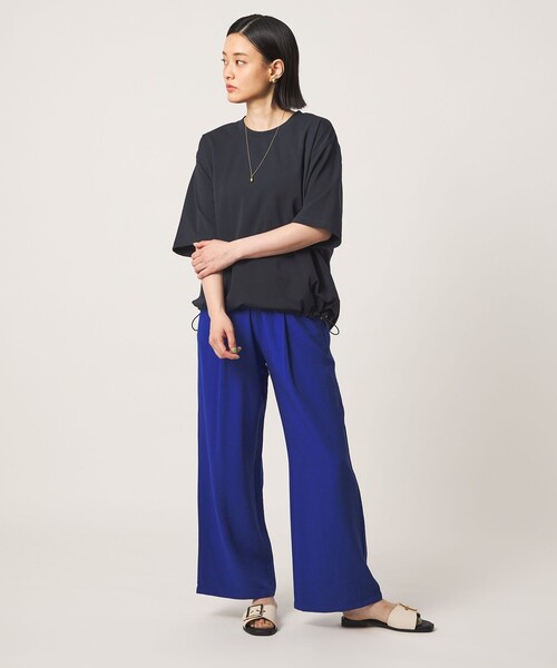 A DAY IN THE LIFE UNITED ARROWS(アデイインザライフユナイテッドアローズ)の「ポンチ ドロストTシャツ ‐吸水速乾・接触冷感‐<A DAY IN THE LIFE>(Tシャツ/カットソー・レディース・モカ/オフホワイト/ネイビー・FREE)」の5枚目の写真