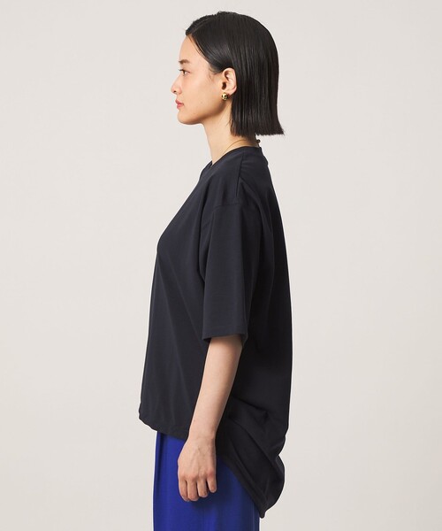 A DAY IN THE LIFE UNITED ARROWS(アデイインザライフユナイテッドアローズ)の「ポンチ ドロストTシャツ ‐吸水速乾・接触冷感‐<A DAY IN THE LIFE>(Tシャツ/カットソー・レディース・モカ/オフホワイト/ネイビー・FREE)」の7枚目の写真