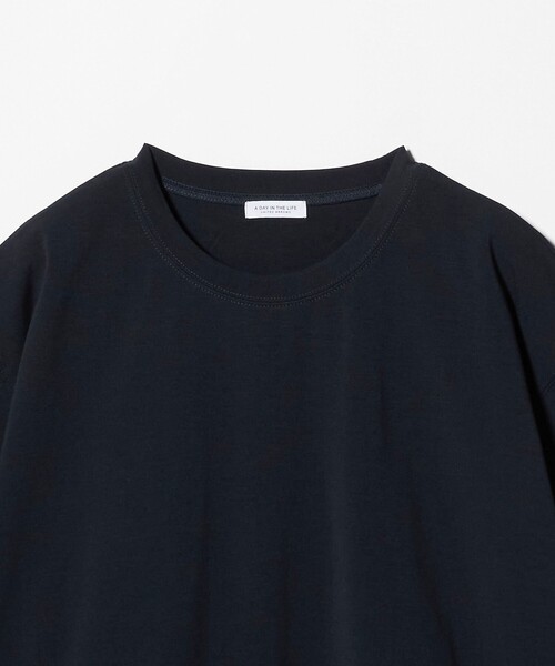 A DAY IN THE LIFE UNITED ARROWS(アデイインザライフユナイテッドアローズ)の「ポンチ ドロストTシャツ ‐吸水速乾・接触冷感‐<A DAY IN THE LIFE>(Tシャツ/カットソー・レディース・モカ/オフホワイト/ネイビー・FREE)」の18枚目の写真